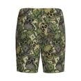 thumbnail image 4 of Picia Green Skulls Pajama Shorts for Men, Men's Pajama Bottoms, Sleepwear,Short Pajama Pants-3X-Large, 4 of 9