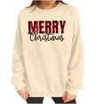 thumbnail image 3 of Christmas Trees Sweatshirt for Women Merry and Bright Christmas Shirts Xmas Holiday Party Long Sleeve Pullover Tops, 3 of 7