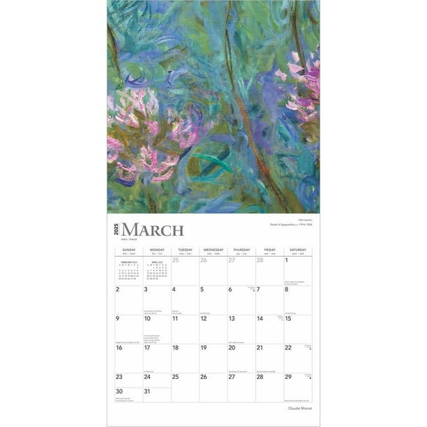 BrownTrout, Monet 2025 Wall Calendar - Walmart Business Supplies