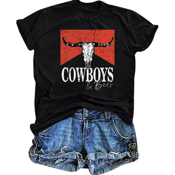 Cowgirl Outfits for Women Country Concert Shirts for Girls Vintage Graphic Tees for Women Y2k Tshirt