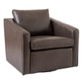 thumbnail image 6 of Better Homes & Gardens Steele Swivel Chair, Dark Espresso Faux Leather, 6 of 17