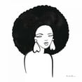 thumbnail image 2 of Zaman, Farida 15x15 Black Ornate Wood Framed with Double Matting Museum Art Print Titled - Afro Girl I, 2 of 4