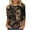 #02-Multicolor, variant on Uootdi Halloween Skull Distressed Shirts for Women Retro Button Crew Neck Long Sleeve Pullover Tops Fall Washed T-Shirts Multicolor Womens Tops