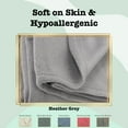 thumbnail image 5 of 12 Pack Bulk Throw Blankets Twin Size 60"L x 50"L Hypoallergenic, Lightweight Soft Fleece Throw Blankets for Homeless, Wedding Favors, Bed, Couch, Pet Blankets, Hospital Blankets in Gray, 5 of 9