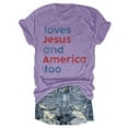 thumbnail image 2 of Spring Tops for Women America Too Shirt She A Good Girl and America Too 4Th of July Patriotic Independence Day Shirts for Women Purple, 2 of 3