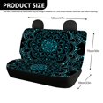 thumbnail image 3 of FUIALDOLG Teal Mandala Car Back Seat Covers, Set of 2 Pieces Stretch Durable Seat Covers for Universal Cars Trucks SUVs, 3 of 6
