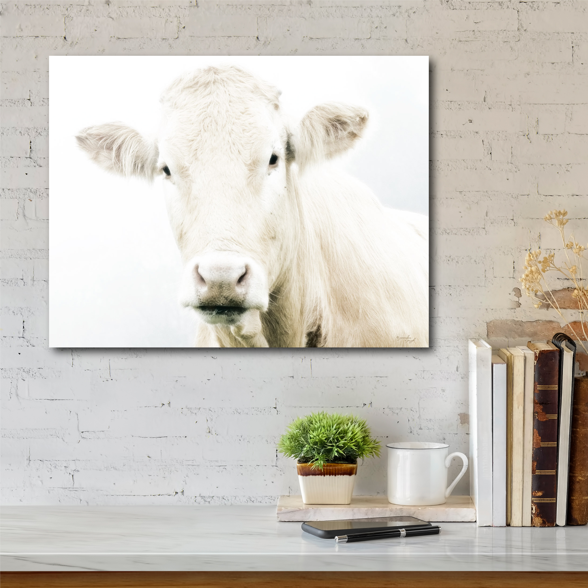 Courtside Market Cow 16"x20" Gallery-Wrapped Canvas Wall Art
