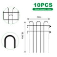 thumbnail image 3 of Oumilen 10 Piece Decorative Garden Fence, 16.5" (H) x 10FT (L) Animal Barrier Fence Arched, 3 of 6