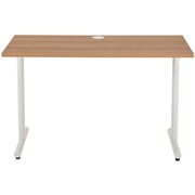 Verxii Home Office Desk/Computer Table/Computer Desk, 47.25 x 23.6 x 29, Virginia Walnut Desktop, Matt White Frame
