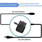 65W USB-C Latitude Charger fit for Dell Latitude 3420 3540 5550 5520 5420 5430 5440 5340 5320 5630 5640 7440 7430 7420 7410 7370 7390 2-in-1, Dell XPS 13 9350 Type-C Adapter