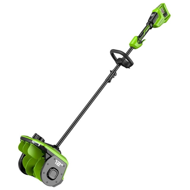 Greenworks 2X24V (48V) 12in Brushless Snow Shovel with LED Light, Directional Vane Control, TOOL ONLY