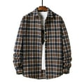 thumbnail image 1 of CEHVOM Chemise à Carreaux pour Hommes, Coupe Ajustée, Col Rabattu, Manches Longues, 1 of 3