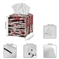 thumbnail image 3 of POLERO Decorative Tissue Box Cover Square Mummy Bandages, Waterproof PU Leather Car Tissue Holder Halloween Facial Napkin Organizer on Table and Bathroom, Office, 3 of 7