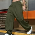 thumbnail image 5 of 2023 Fashion Parachute Pants Women's Casual Outdoor Baggy Cargo Pants Elastic Low Waist Jogger Pants with Pockets, 5 of 7