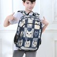 thumbnail image 6 of FORMRS Unisex School Backpack 17" Student Travel Bag with Laptop Compartment, Blue Cats and Hearts, 6 of 7