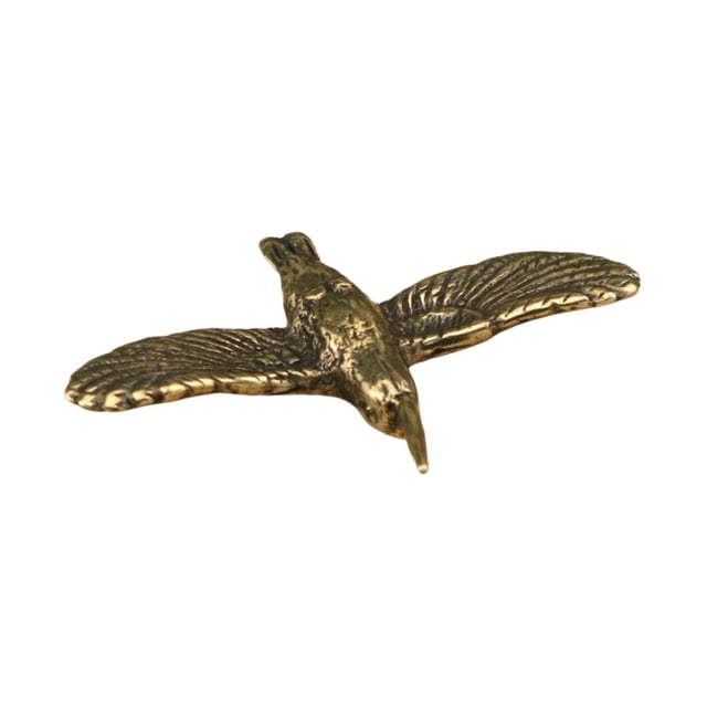 Estatua de pájaro de latón, adorno de pájaro decorativo de escritorio, recuerdo, diseño vintage, té 1 unidad