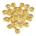 thumbnail image 1 of de metal hueco para manualidades. 2x100Pcs de Filigrana Hueca Dorada Espaciadoras Sueltas para Joyas de 8 Mm, 1 of 9