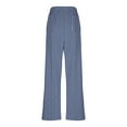 thumbnail image 7 of OGLCCG Womens Striped Pajamas Pants Elastic Waisted Wide Leg Comfy Loungewear Pants with Pockets Casaul Lightweight Baggy Sleep Pants,XXL,Navy, 7 of 7