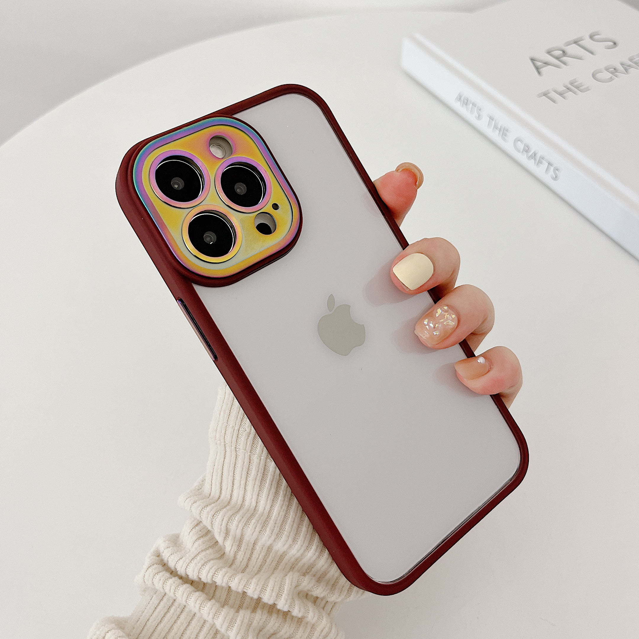 For iPhone 11 Pro Max Camera Lens Protector Glass + Camera Protection Case  for iPhone 11 Pro Metal Back Cover Red Black