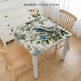 thumbnail image 2 of BANET  Rectangle Tablecloth, Stain and Wrinkle Resistant Washable Linen Table Cloth, Floral and Birds Print Decorative Tabletop for Dining Table Buffet Parties and Camping White, 2 of 7