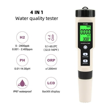 Portable 4 In 1 Hydrogen-Rich Test Pen PH/ORP/TEMP Water Quality Meter Tester