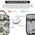 thumbnail image 4 of TEQUAN Portable Lunch Bag, Graffiti Chinese Characters Ornament Pattern Reusable Insulated Lunch Box for Travel Work School Picnic, 4 of 7