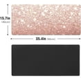 thumbnail image 3 of Rose Gold Glitter Desk Mat, Desk Accessory, Cute Workspace, Trendy Workspace, Trendy, 35.4x15.7in Large Gaming Mouse Pad, Cute Desk Topper, Pretty Desk Pad, 3 of 6