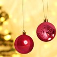 thumbnail image 5 of 1 caja de 12 bolas decorativas navideñas de 6 cm, bolas de plástico enchapadas con forma, juego de bolas navideñas, 5 of 5