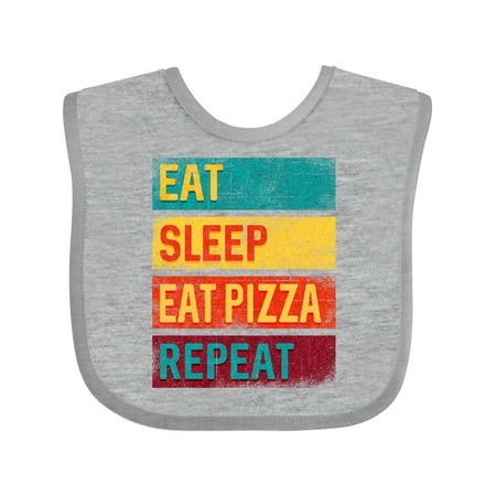 Inktastic Pizza Lover Eat Sleep Pizza Repeat Boys or Girls Baby Bib