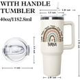 thumbnail image 2 of 40 oz Nana Tumbler with handle Lid and Straw, Best Nana Ever Vacuum Insulated Travel Coffee Mug CupTumbler, Mothers Day Gifts for Grandmother, 2 of 6