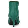 thumbnail image 3 of Botines De Punta Estrecha Cremallera Y Tacón De Aguja Para Mujer Verde_1 37.5, 3 of 6