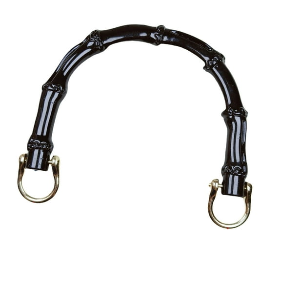 Necvior Multipurpose Black Resins Imitation Bamboos Joint Handbag Handle for DIY Bags