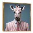 thumbnail image 2 of Designart "Pink and White Fashion Giraffe" Animals Framed Wall Art - Traditional Pink Giraffe Fashion Bedroom Framed Canvas Wall Art, 2 of 6