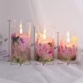 thumbnail image 2 of Velas sin llama Eywamage, cristal floral con forma de colibrí rosa, 2 of 7