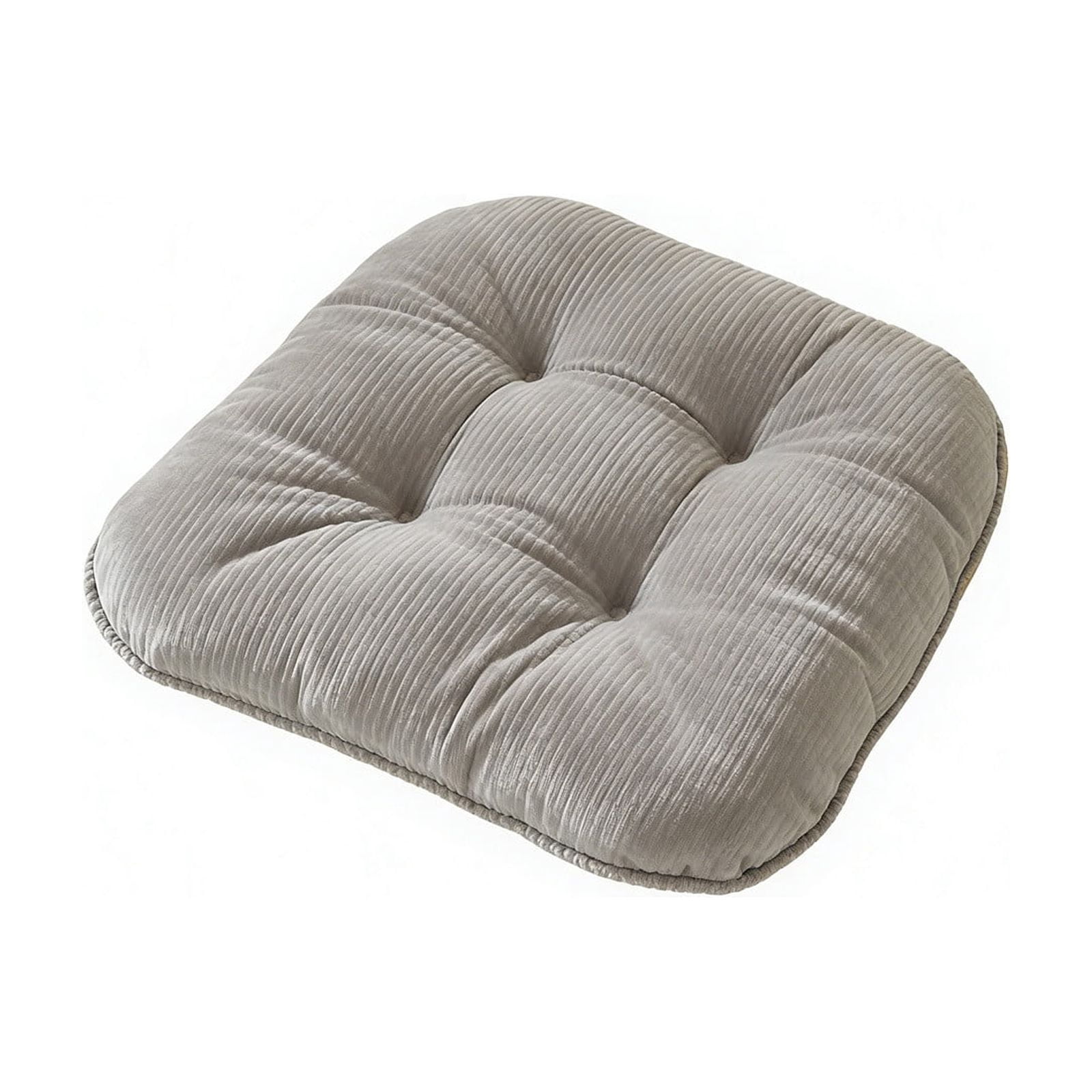 Outdoor Patio Chair Cushions Corduroy Chair Cushion with Ties High Back Tufted Pillow Replacement Rocking Chair Cushions Patio Chair Pads for All Season Indoor Home Office (Gray)