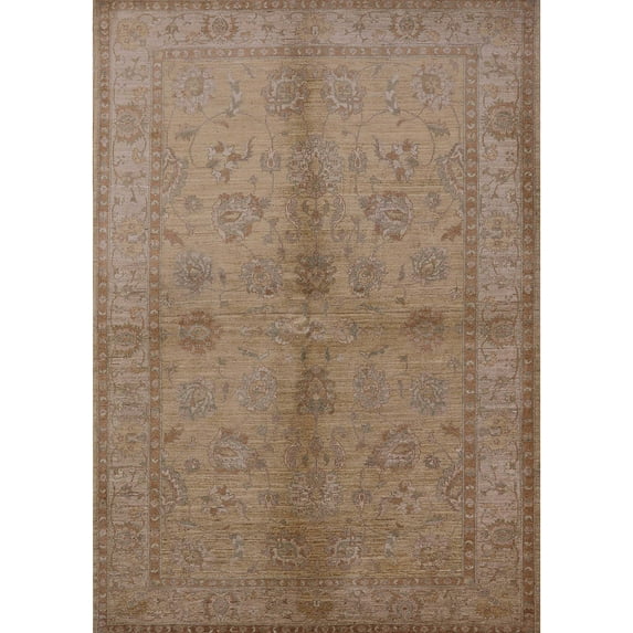 Ahgly Company Machine Washable Indoor Rectangle Industrial Modern Dark Gold Brown Area Rugs, 3' x 5'