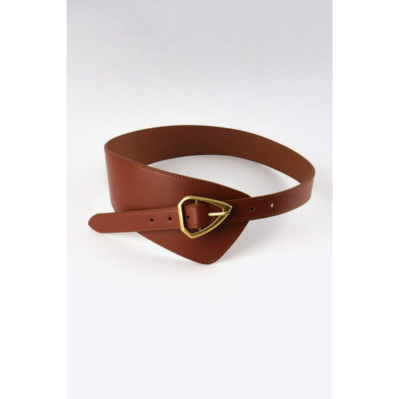 Irregular PU Leather Belt