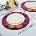 thumbnail image 6 of GZHJMY Halloween Pumpkin Round Placemats Set of 1, Non-Slip Table Mats Washable Heat Resistant Place Mats for Kitchen Dining Table Home Decor,15.4 Inch, 6 of 7