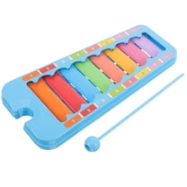 LOLIPPYY 1Set Blue Metal Xylophone with Safe Durable Musical Instrument