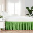 thumbnail image 4 of Home Soft Things Serenta Pleated Bedskirt 18" Drop Green King, 4 of 5