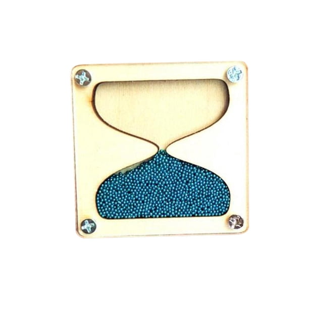 Kit de tablero ocupado de reloj de arena de madera, habilidad de Motor Montessori educativo temprano para coche de viaje, juguete para niño y niña, Azul Macarena tablero ocupado