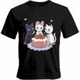 thumbnail image 1 of Mens T Shirts Cartoon Cats Strawberry Cake Short Sleeve Casual Men's Tee Tops Graphic T-Shirts for Teen Boys/Men, 1 of 8