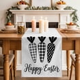 thumbnail image 2 of Table Runner 72 Inches Long for Kitchen Dining, Happy Easter Dresser Scarf Farmhouse, Dining Table Decorations for Wedding/Parties, Spring Carrots Country Black and White Plaid 18 x 72 In, 2 of 8