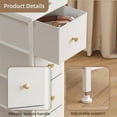 thumbnail image 3 of NTGFU Narrow Dresser Cabinet Vertical Slim Dresser Chest of Drawers Skinny Storage Tower for Small Spaces Gaps Closet Bedroom Bathroom Small Fabric Drawer Unit (White, 4 Drawers), 3 of 4