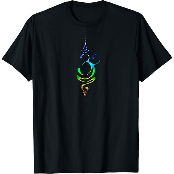 Breathe Symbol Chakra T-ShirtMen and women, Black T-shirt, size: Extra large