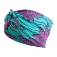 thumbnail image 4 of Diadema de ganchillo Minnieouse Estampado floral alta elasticidad para yoga Lago Azul, 4 of 6