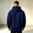 thumbnail image 6 of Men's Heavy Blend Drawcord Hooded Sweatshirt 2026 fall winter Casual Long Sleeves Hooded Sweatshirt with Kangaroo Pockets Navy M, 6 of 6