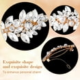 thumbnail image 4 of 2 PCS Wedding Crystal Hair Clips Vintage Pearl Hairpiece Clips Pearl Rhinestone Hair Barrette Gold Crystal Pearl Hairclips Decorative, 4 of 8