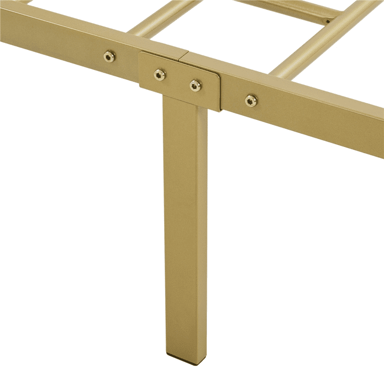 Alden Design Twin Size Metal Platform Bed Frame with High