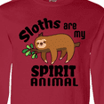 thumbnail image 4 of Inktastic Sloths Are My Spirit Animal with Cute Sloth Illustration Long Sleeve T-Shirt, 4 of 5